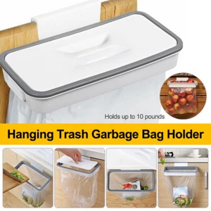 Portable Hanging Trash Bag Holder Kitchen Garbage Bag Rack Bag Holder with Cover - Picture 1 of 20