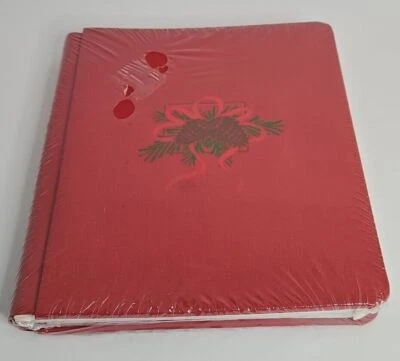 Nuevo álbum de recortes Creative Memories 8x10 rojo navideño piñas 30 páginas Foto 1 de 4