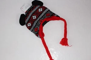 Disney Hat Girls NWT New Mickey Minnie Mouse Knit Ears Pigtails - Picture 1 of 1