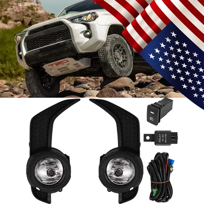 Fog Lights+Lamps Bezel+Wire Switch Kits For 2014-2021 Toyota 4Runner TRD/SR5 Foto 1 de 4