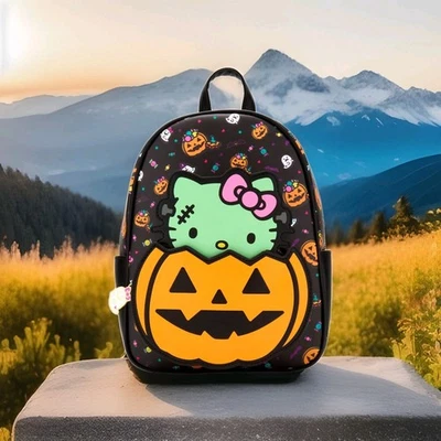 Mini Mochila Hello Kitty 🎃 Zombie Pumpkin Brilla en la Oscuridad Nueva Foto 1 de 4
