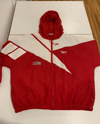 Vintage USL Ragin Cajuns Jacket XL Red Reebok Windbreaker Louisiana Lafayette 90 - Image 1 of 4