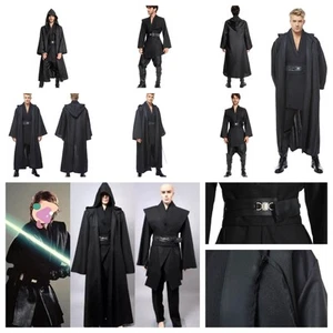 Jedi Obi-Wan Kenobi Ben Tunic cosplay Black knight Costume Halloween fullset - Picture 1 of 11