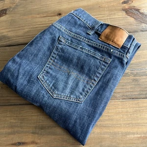 Lucky Brand Denum Jeans Men's Size 44x30 Dark Wash Relaxed Straight Fit Pants - Picture 1 of 17