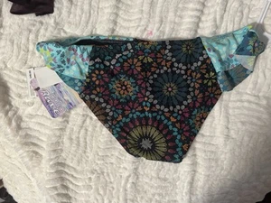 Bikini donna Coco Rave nuovo con etichetta fondo nuoto floreale tropicale taglia large - Foto 1 di 5