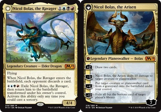MTG Nicol Bolas, the Ravager - Foil, Light Play, English Core Set 2019 - Image 1 of 1
