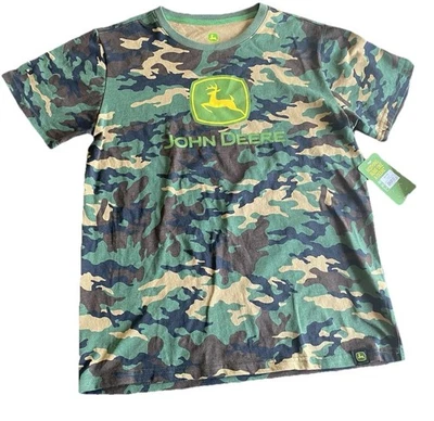 John Deere Camoflauge Boys XXL Short Sleeve T-Shirt New With Tags  - Image 1 of 4