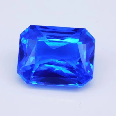 Piedra preciosa suelta certificada corte radiante azul natural de 11,30 quilates Foto 1 de 4