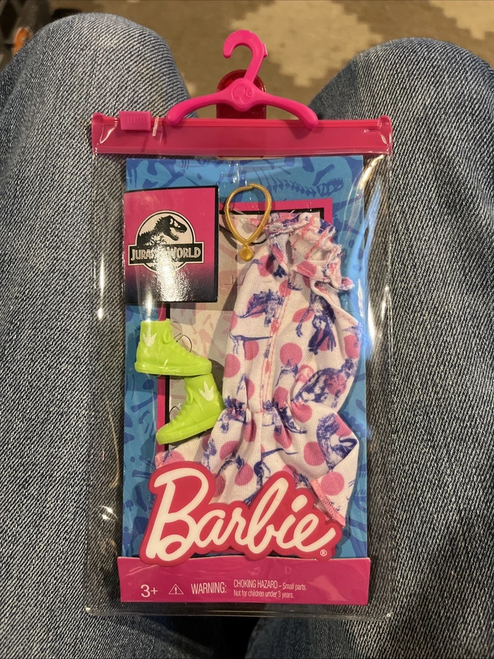 Barbie Doll Fashion Pack JURASSIC WORLD PACK #1 Dinosaur Dress GRD45 Mattel 2021
