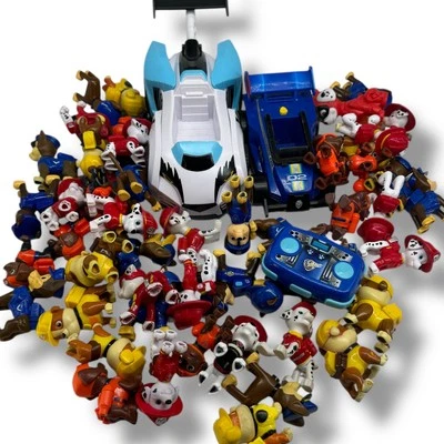 Paw Patrol Action Figure Collection with Vehicles Character Set - Large Lot - Image 1 of 4
