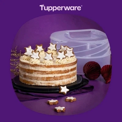 🌺 Tupperware TortenTwist Kuchenbehälter schwarze Platte Neu/ Ovp 🌺 - Bild 1 von 2