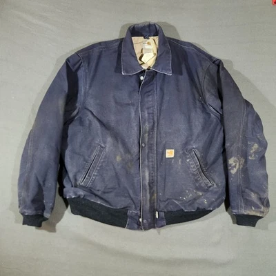 Vintage Carhartt FR Detroit Jacket Adult Extra Large Quilt Lined Distressed  - Image 1 of 4