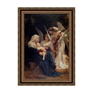 Arte en lienzo enmarcado La Virgen de los Ángeles por William Adolphe Bouguereau 20"x28" - Imagen 1 de 5