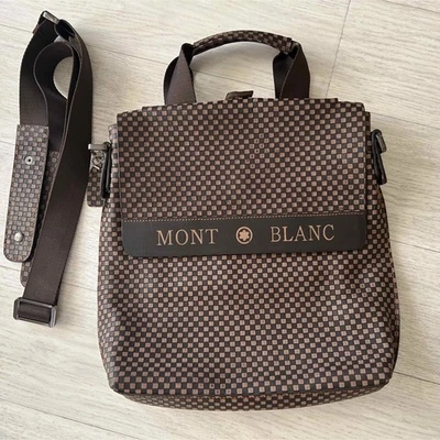 Bolso de Negocios Montblanc para Hombre, Mujer, Marrón, Cuero Genuino Hermoso Diseño E Foto 1 de 4