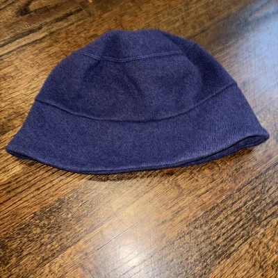 Sombrero tejido para mujer Lands' End, azul, talla grande-XLarge, poliéster Foto 1 de 4