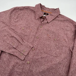Ridgecut Toughwear Shirt Mens XL Red Long Sleeves Button Front 2XL Casual - Picture 1 of 11