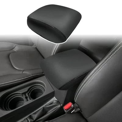 Center Console Armrest Cover for Nissan Frontier/Xterra 2022-2025 Black PU Leath - Image 1 of 4