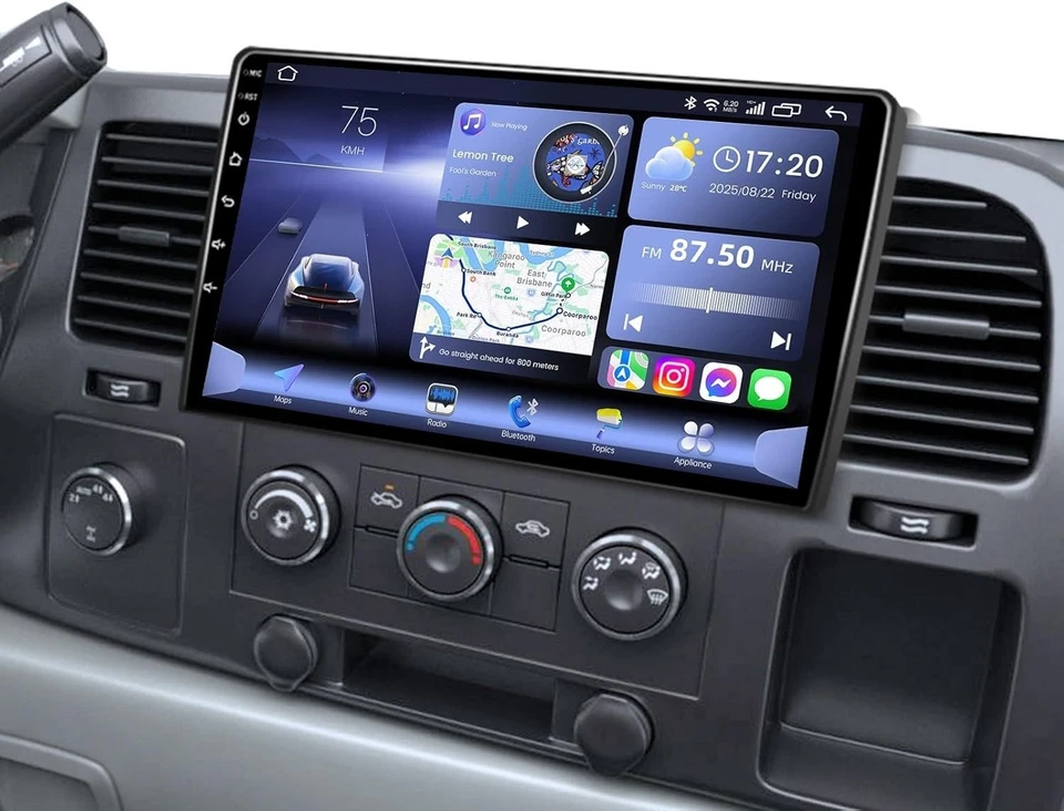 10in Car Stereo Silverado Sierra 2007-2013 5G WiFi CarPlay Android Auto GPS Cam - Image 1 of 4
