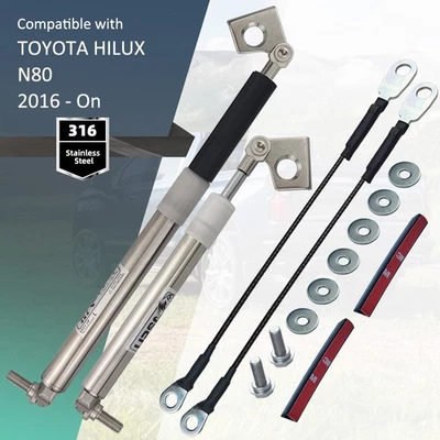Easy Up & Slow Down Tailgate Assist Struts Kit for Toyota Hilux N80 2016 - ON - image 1 of 4