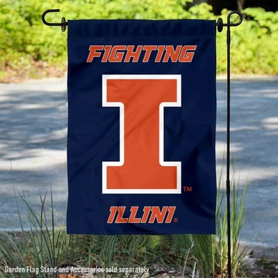 Новый логотип Illinois Fighting Illini садовый флаг и баннер для двора - Изображение 1 из 4