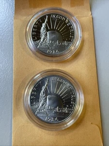 Two 1986 Half Dollars - Nation Of Immigrants - Both Uncirculated- COMBO (#710) - Picture 1 of 6