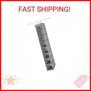 Whitmor Hanging Shoe Shelves - 8 Section - Closet Organizer - Grey - Picture 1 of 2