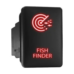 FISH FINDER - LED Push Button Replacement for TOYOTA (1.28 x 0.87 in) Red - Picture 1 of 3