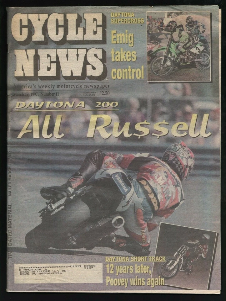 1997 March 19 Cycle News - Vintage Motorcycle Newspaper Foto 1 de 2