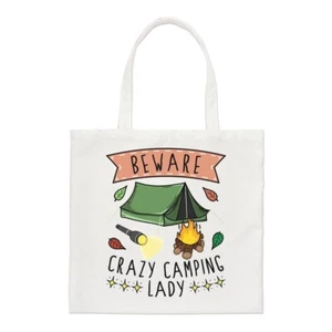 Méfiez-vous Fou Camping Femme Standard Sac Festival Camper Fête des Mères Cabas - Bild 1 von 1