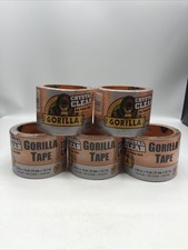 Crystal Clear Gorilla Tape Tough And Wide 2.83in X 15yd (72mm X 13.7m)/ Lot of 5