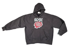 Authentic Rockware AC/DC Black Graphic Hoodie Hooded Sweatshirt Men's Size Large - Picture 1 of 8