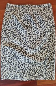 Ann Taylor LOFT Animal Print Lined Pencil Skirt  Brown/Taupe/Beige ~ Size 00 