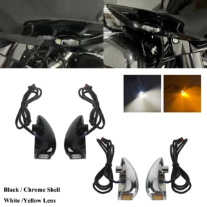 Pair Mini LED Turn Signal Light DRL Lamp For Harley Road Glide FLTRX 2015-2023 - Picture 1 of 18