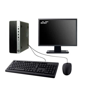 PC HP Prodesk 600 G3 SFF Bildschirm 22 " Intel I3-6100 RAM 8Go SSD 960Go W11 - Bild 1 von 6