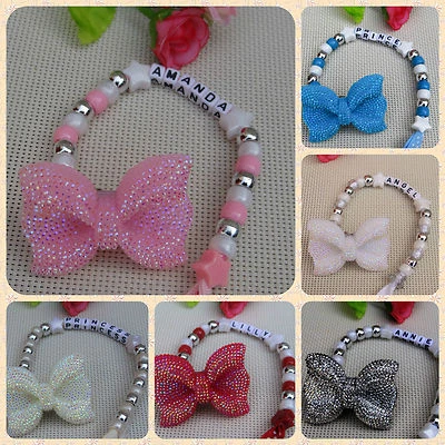 Personalisierte atemberaubende große Schleife Dummy Clip Kette schönes Geschenk für Reborn Puppe