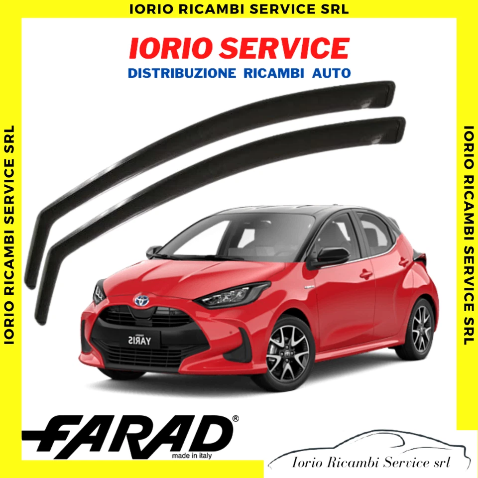DEFLETTORI ARIA per TOYOTA YARIS 2020> 5 PORTE FARAD fumè ANTITURBO ANTIVENTO - Immagine 1 di 1