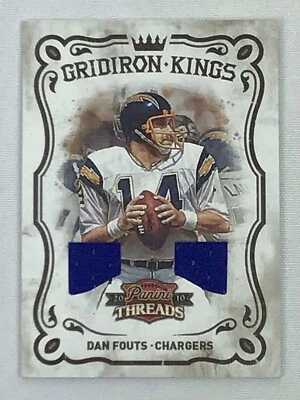 2010 Panini Threads Gridiron Kings Game Used Dual Jersey Dan Fouts 31/150 Rare! - Image 1 of 2