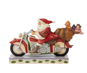 Jim Shore Santa Riding Motorcycle * NEW * - Picture 1 of 5