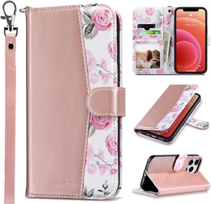 Compatible with iPhone 12 Pro Max Wallet Case for Women with Credit Card Holders - Picture 1 of 7