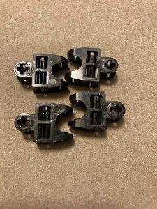 32174 LEGO Parts~(4) Technic Axle Connector 2 x 3 w Ball Socket Open BLACK - Picture 1 of 1