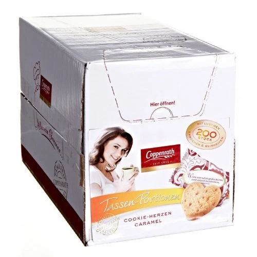 Coppenrath Cookie-Herzen Caramel einzeln verpackt 200 Stück je 5g - Bild 1 von 1