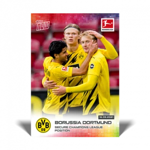 2021 TOPPS NOW BVB #193 BORUSSIA DORTMUND-ERLING HAALAND SECURE CHAMPIONS LEAGUE - Picture 1 of 2