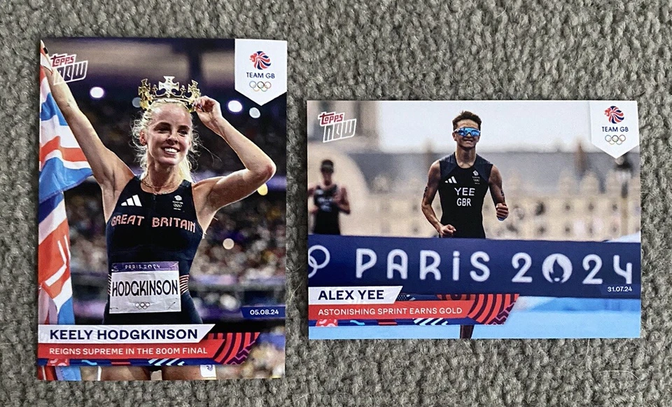 ALEX YEE & KEELY HODGKINSON 2024 Topps Team GB Paris Olympics Card Near Mint - Image 1 of 1