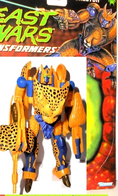 Transformers Beast Wars 1996 CHEETOR complete FULL CARD 1997 vintage green eyes - Image 1 of 4