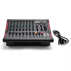 8 Channel Amplifier Power Mixer Bluetooth TRS Audio Mixing w/ USB Slot 16DSP New - Picture 1 of 12