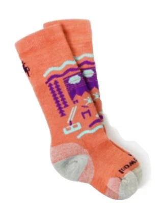 SmartWool Kid’s Wintersport Wild Salmón  Full Cushion OTC Socks Youth Size M - Image 1 of 4