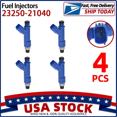 4Pcs OEM 23250-21040 Fuel Injectors for Toyota Yaris 2006-2014 1.5L Foto 1 de 4