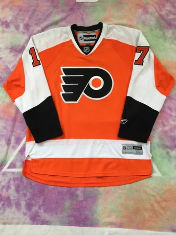 Philadelphia Flyers NHL Jersey Jeff Carter Reebok Size XL Worn Cover
