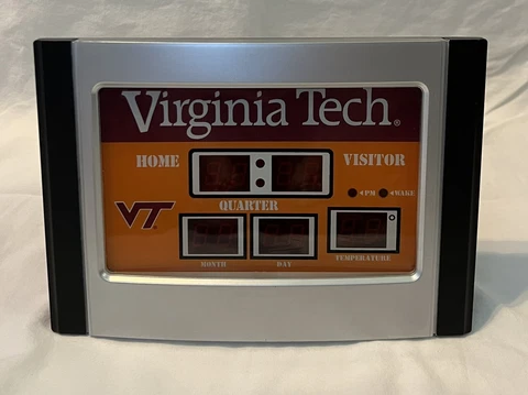 Virginia Tech Alarm Clock Scoreboard Time Date Temperature NCAA Cover