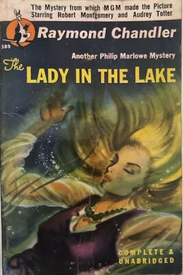 THE  LADY IN THE LAKE RAYMOND CHANDLER 1947 POCKET PAPERBACK MYSTERY - Imagem 1 de 3